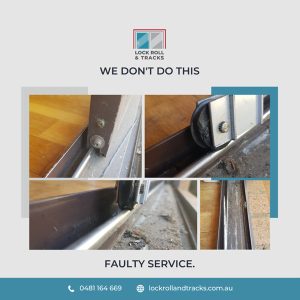 sliding door track repair incorrect process