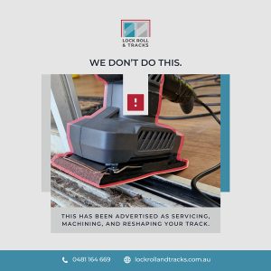 do not sand sliding door tracks for repairs